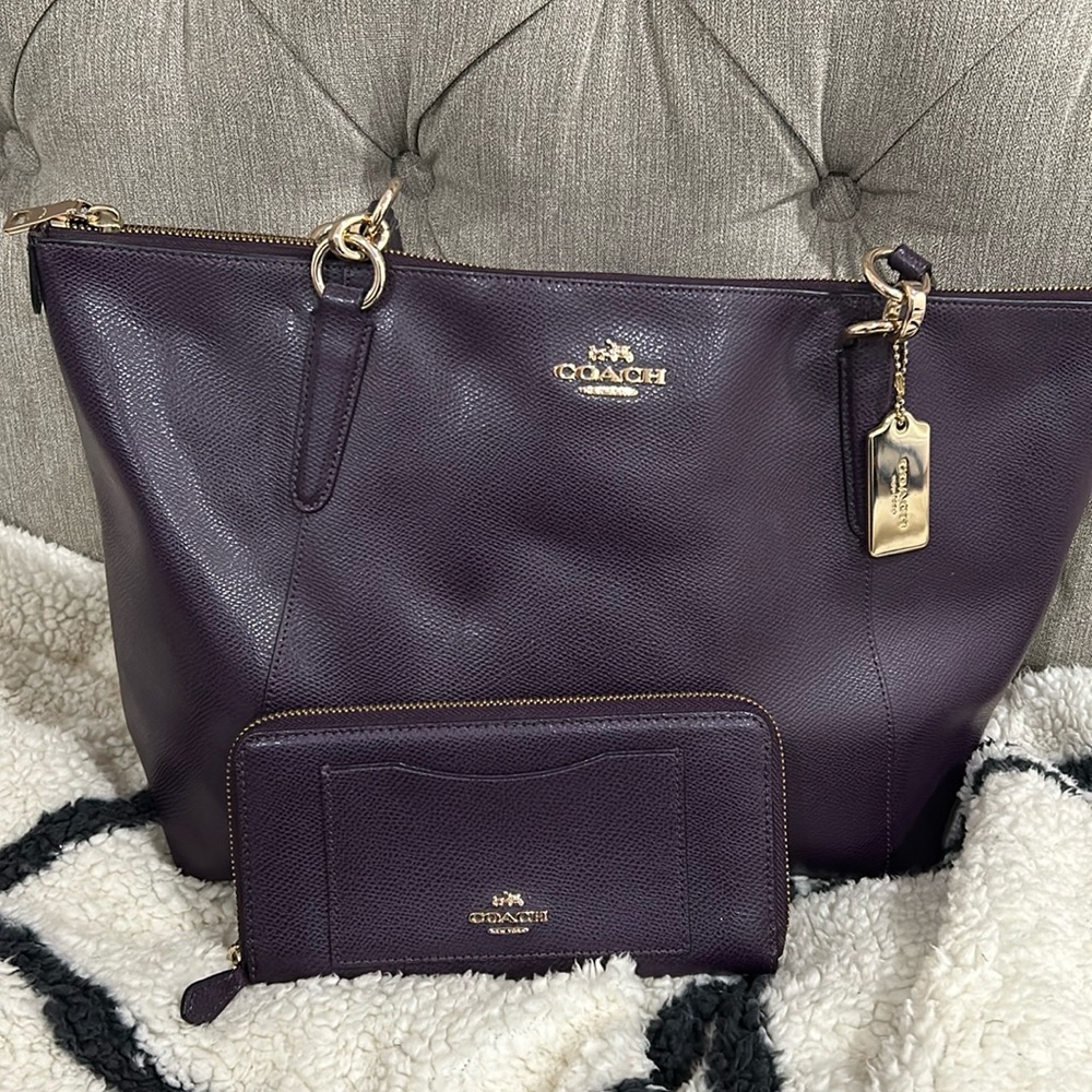 Coach Tote and Wallet Set
